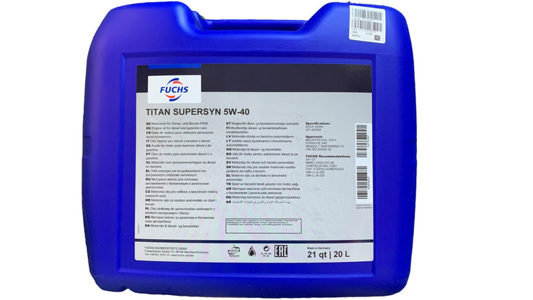 FUCHS TITAN SUPERSYN 5W-40 20L motorolaj