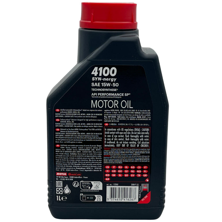 MOTUL 4100 SYN-nergy 15W-50 1L (4100 Power 15W50 utódja) motorolaj