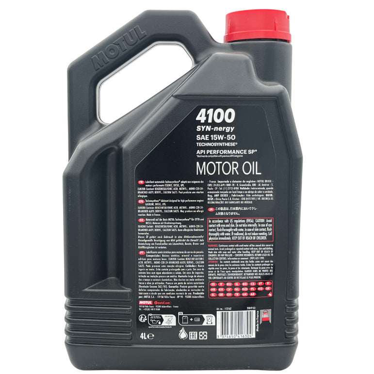 MOTUL 4100 SYN-nergy 15W-50 4L (4100 Power 15W50 utódja) motorolaj
