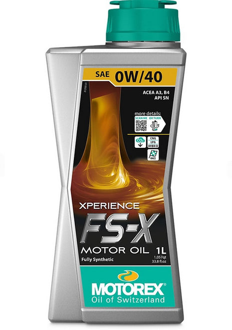 MOTOREX XPERIENCE FS-X 0W-40 1L (BMW,MB,VW,Ford,Porsche,Renault,Fiat) motorolaj