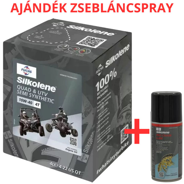 Fuchs Silkolene Quad & UTV Semi Synthetic 10W-40 4T 4L motorkerékpár motorolaj