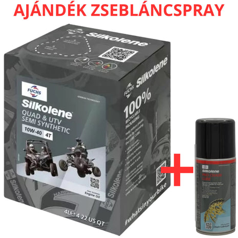 Fuchs Silkolene Quad & UTV Semi Synthetic 10W-40 4T 4L motorkerékpár motorolaj