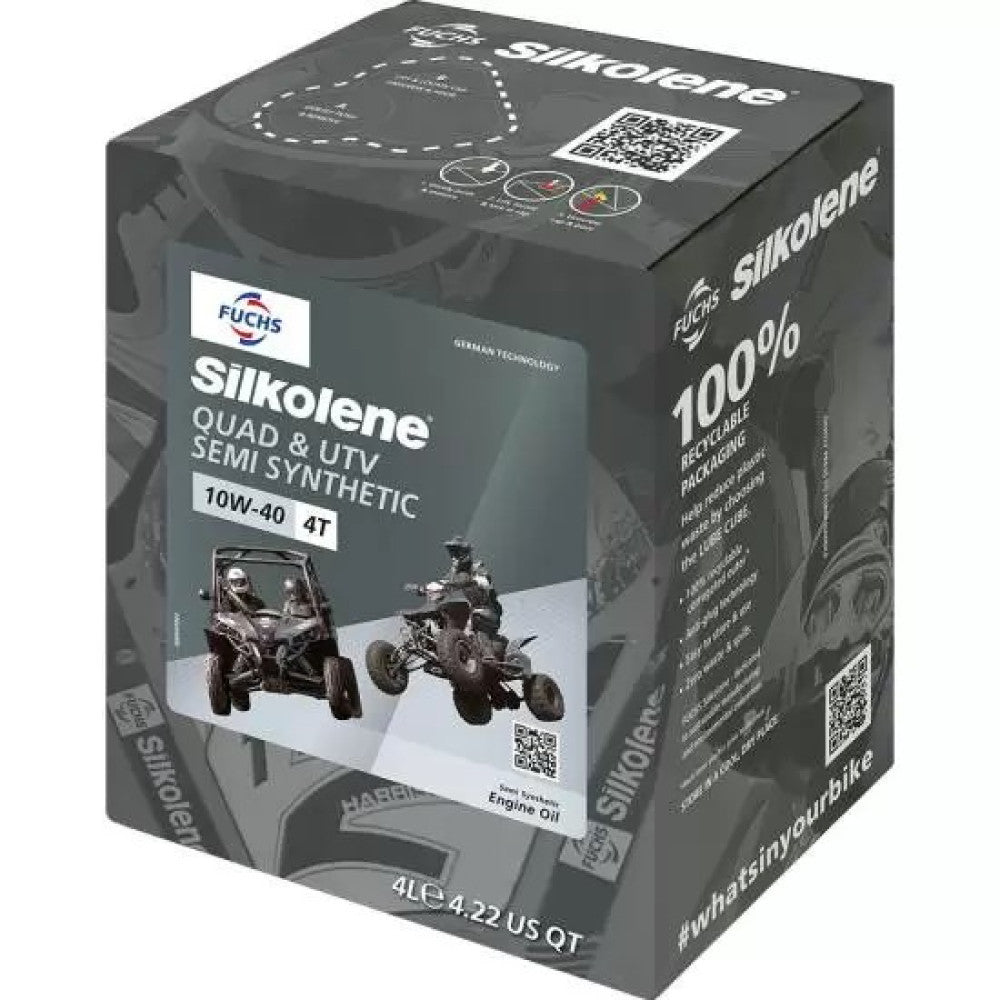 Fuchs Silkolene Quad & UTV Semi Synthetic 10W-40 4T 4L motorkerékpár motorolaj
