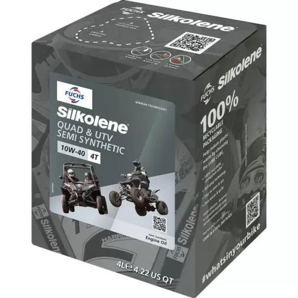 Fuchs Silkolene Quad & UTV Semi Synthetic 10W-40 4T 4L motorkerékpár motorolaj