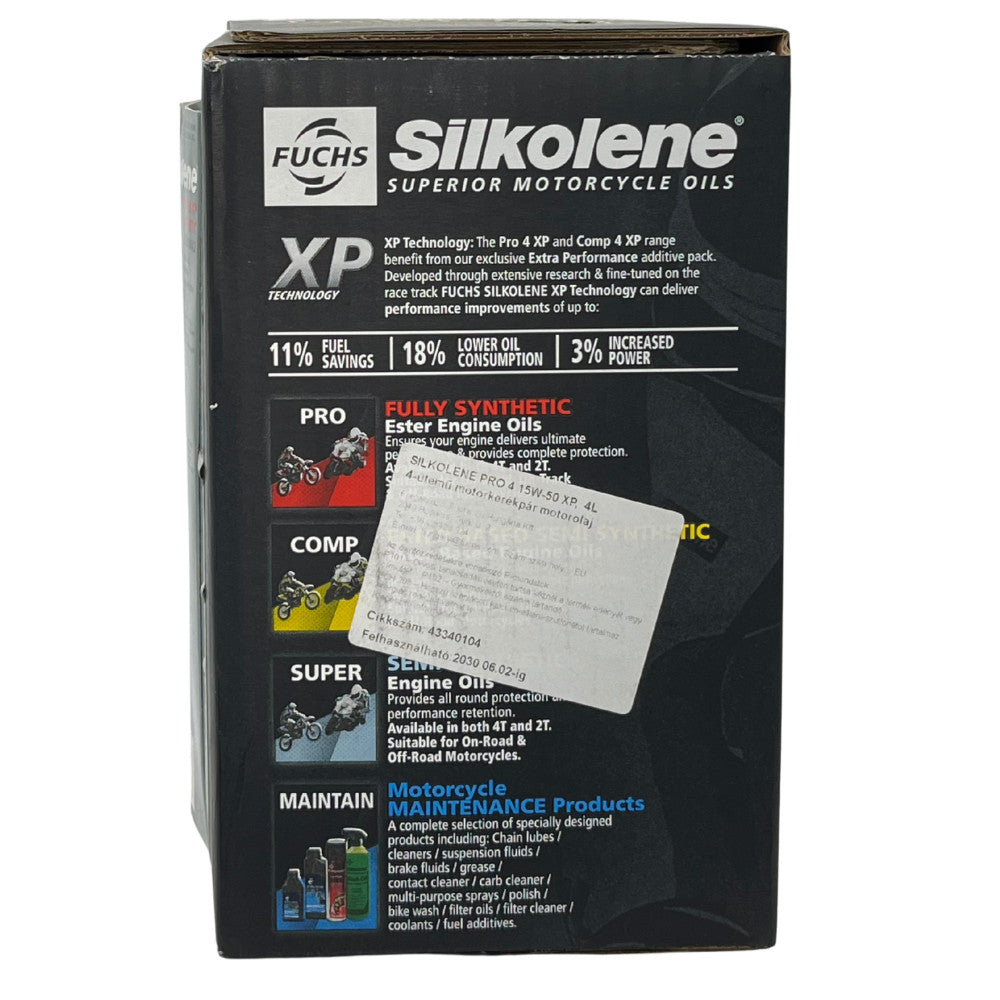Fuchs Silkolene Pro 4 15W-50 XP 4L motorkerékpár motorolaj
