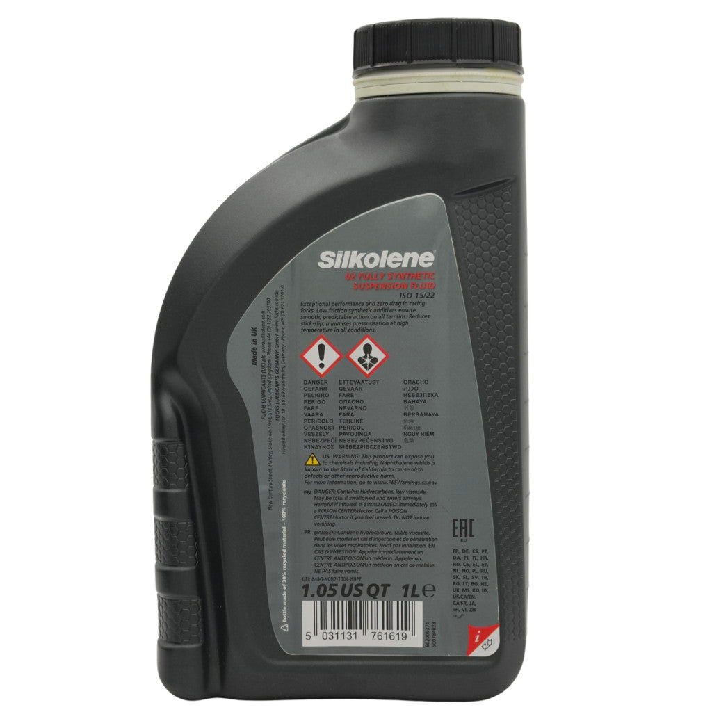 Fuchs Silkolene 02 Fully Synthetic Suspension Fluid 1L (ISO 15/22)