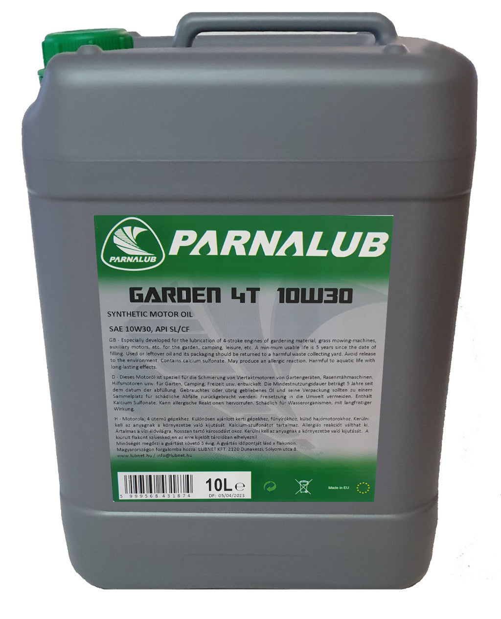 PARNALUB Garden 4T 10W-30 10L kerti gép motorolaj
